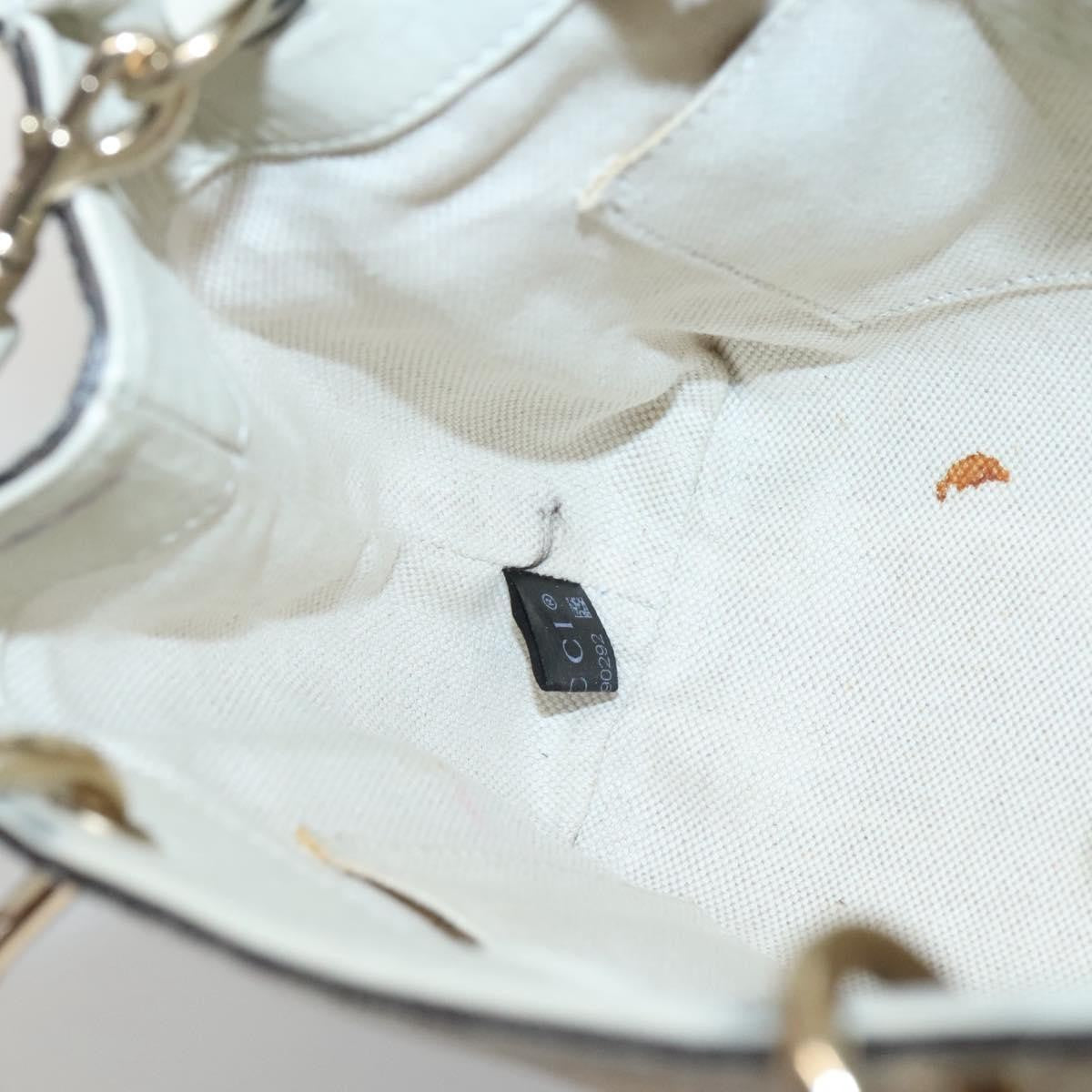 Gucci Bamboo shopper bag Leather, WHITE, LEATHER, Handbag