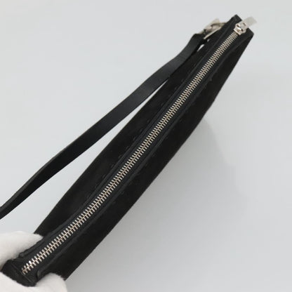 Salvatore Ferragamo Gancini handbag Suede, BLACK, SUEDE, Handbag