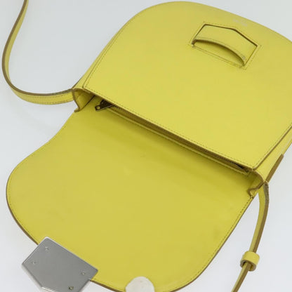 Celine Trotteur Crossbody Bag Grainy Leather, YELLOW, LEATHER, Crossbody bag