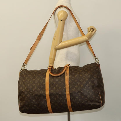 Louis Vuitton Keepall Bandouliere Bag Monogram Canvas, BROWN, CANVAS, Travel bag