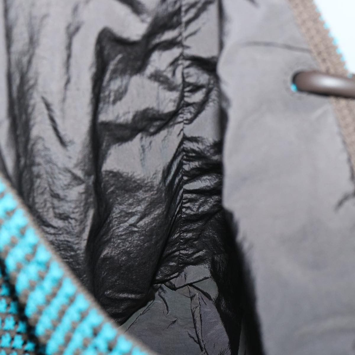 Bottega Veneta Beak Shopper Tote Nylon, BLUE, NYLON, Tote bag