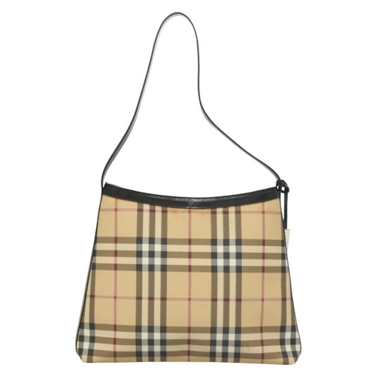 Burberry Shoulder Bag Nova Check Canvas, BEIGE, PVC, Shoulder bag