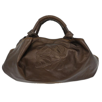 Loewe Anagram Logo Nappa Aire Hand Bag Leather, BROWN, LEATHER, Handbag