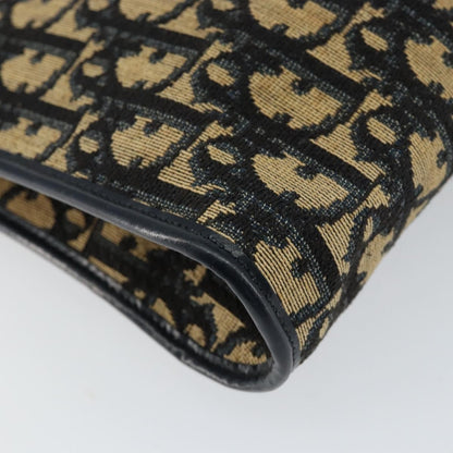 Christian Dior Vintage Trotter Shoulder Bag Canvas, NAVY, CANVAS, Shoulder bag