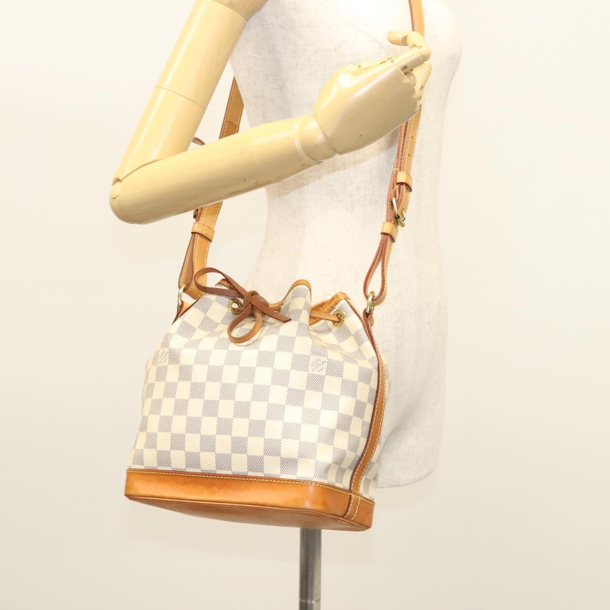 Louis Vuitton Noe Handbag Damier, WHITE, CANVAS, Handbag