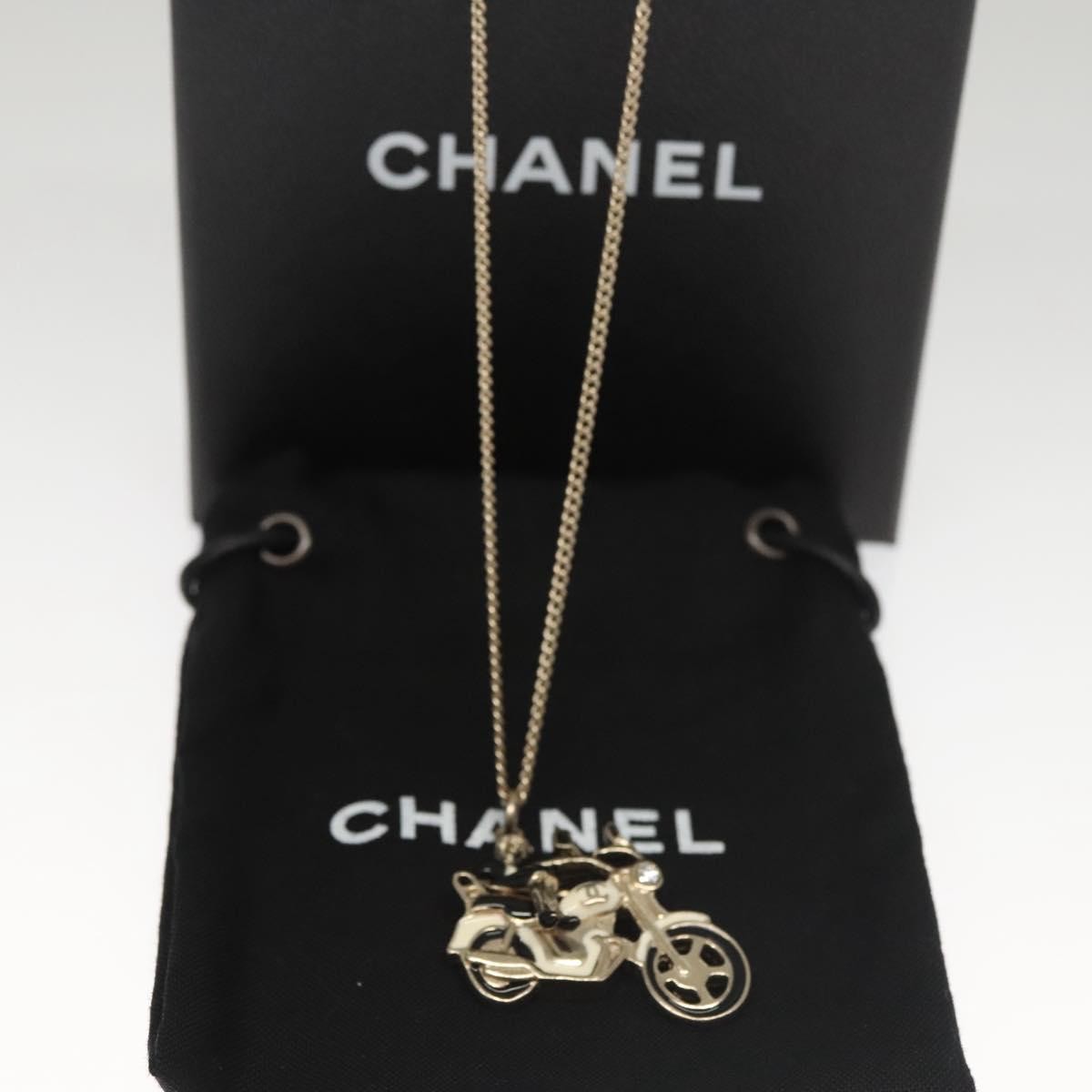 Chanel Coco Rider Pendant Necklace Metal, SILVER, METAL, Necklace