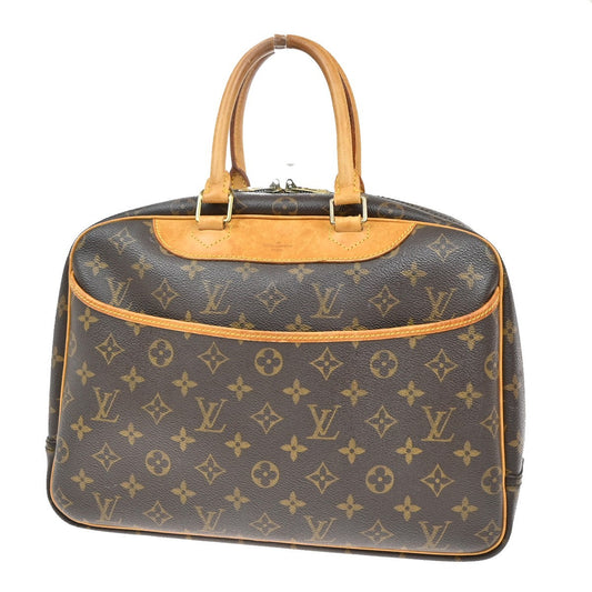 Louis Vuitton Deauville Handbag Monogram Canvas, BROWN, LEATHER, Handbag
