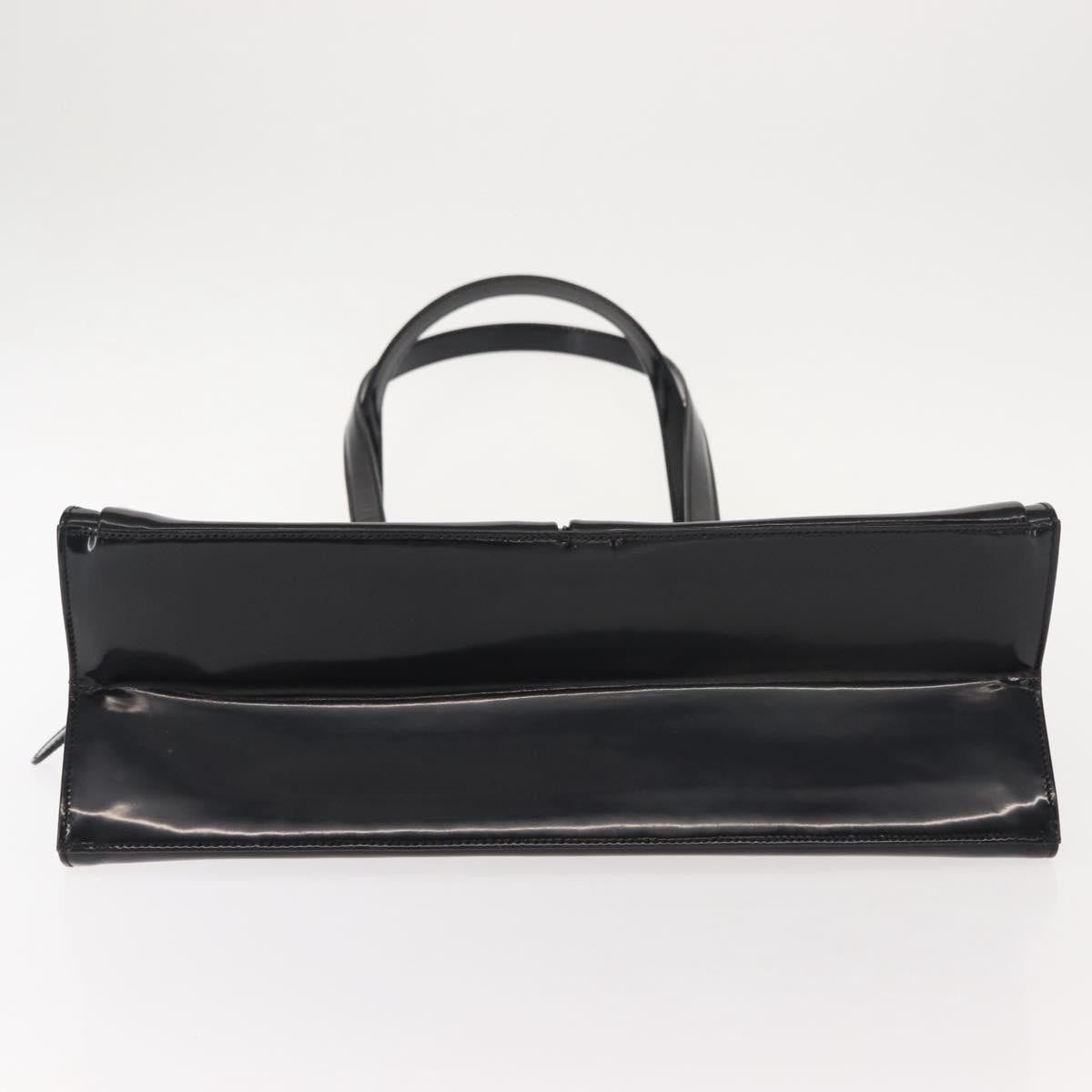 Salvatore Ferragamo Gancini Tote Patent leather, BLACK, PATENT_LEATHER, Tote bag