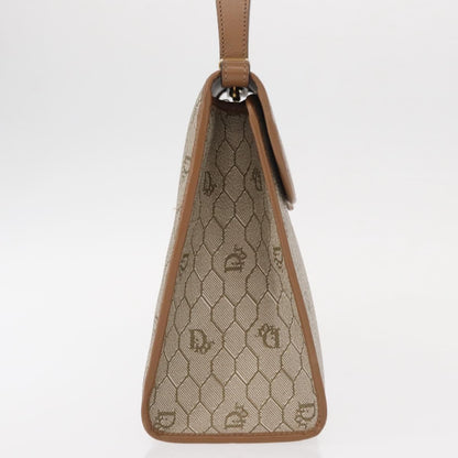 Christian Dior Vintage Honeycomb Handbag Canvas Leather, BEIGE, CANVAS, Handbag