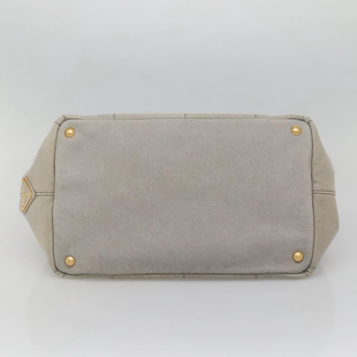 Prada Canapa Convertible Tote Canvas, GRAY, CANVAS, Tote bag