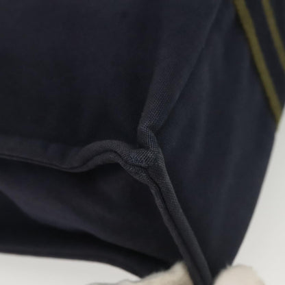 Hermes Fourre Tout Tote Toile, NAVY, CANVAS, Tote bag