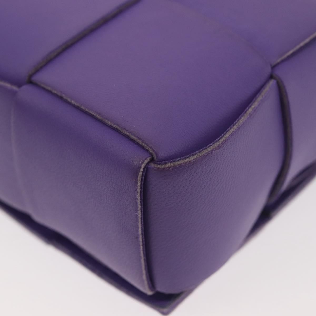 Bottega Veneta Cassette Crossbody Bag Padded Maxi Intrecciato Leather, PURPLE, LEATHER, Crossbody bag