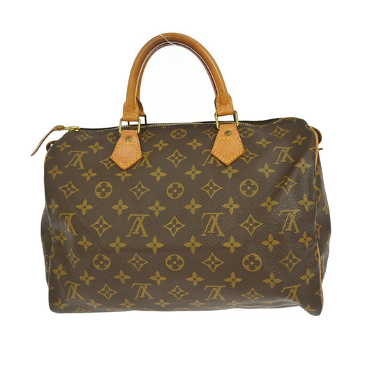 Louis Vuitton Speedy Handbag Monogram Canvas, BROWN, CANVAS, Handbag