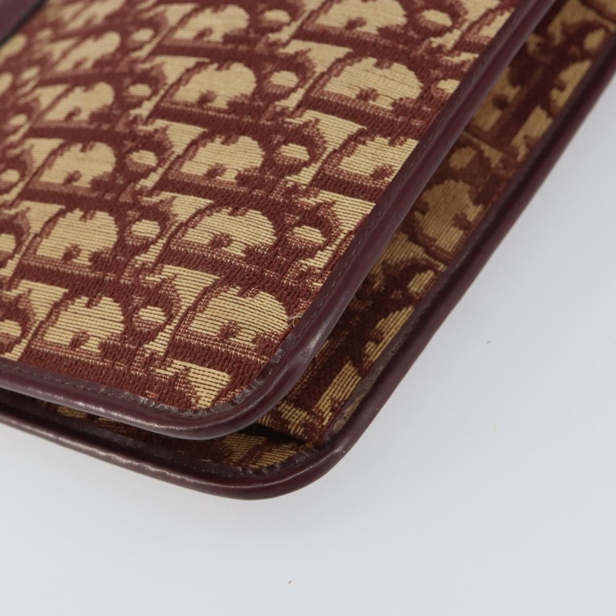 Christian Dior Vintage Trotter Pouch Diorissimo Canvas, RED, CANVAS, Clutche & pouche