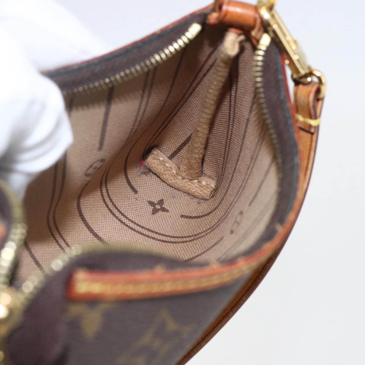 Louis Vuitton Delightful Pochette Monogram Canvas, BROWN, CANVAS, Clutche & pouche