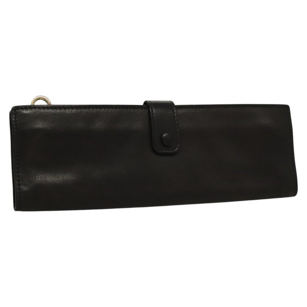 Bottega Veneta Vintage Clutch Leather, BLACK, LEATHER, Clutche & pouche
