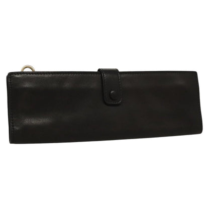Bottega Veneta Vintage Clutch Leather, BLACK, LEATHER, Clutche & pouche
