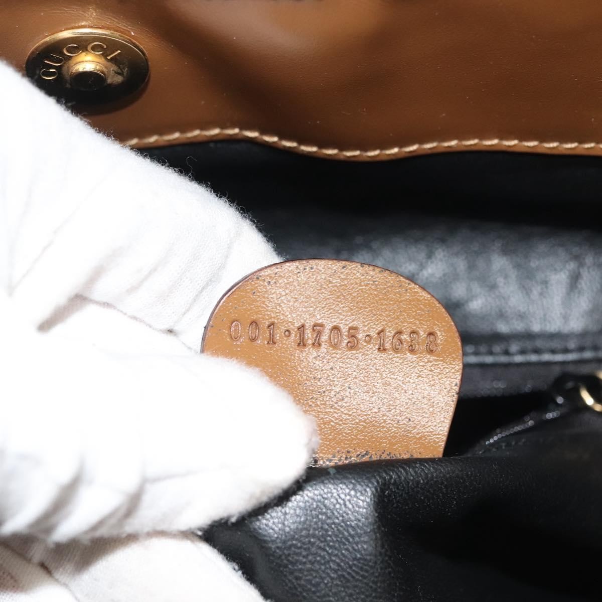 Gucci Vintage Bamboo Handle Bag Patent leather, GOLD, PATENT_LEATHER, Handbag