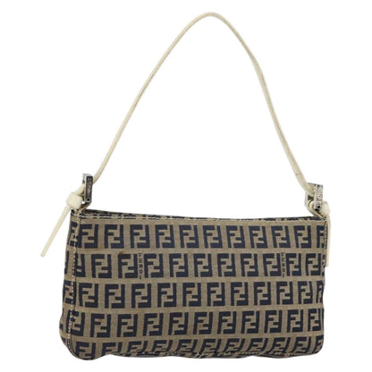 Fendi Pochette Shoulder Bag Zucchino Canvas, NAVY, CANVAS, Clutche & pouche