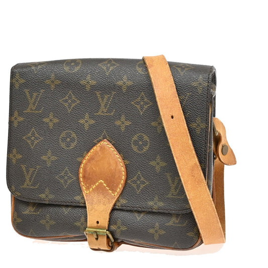 Louis Vuitton Cartouchiere Handbag Monogram Canvas, BROWN, CANVAS, Shoulder bag