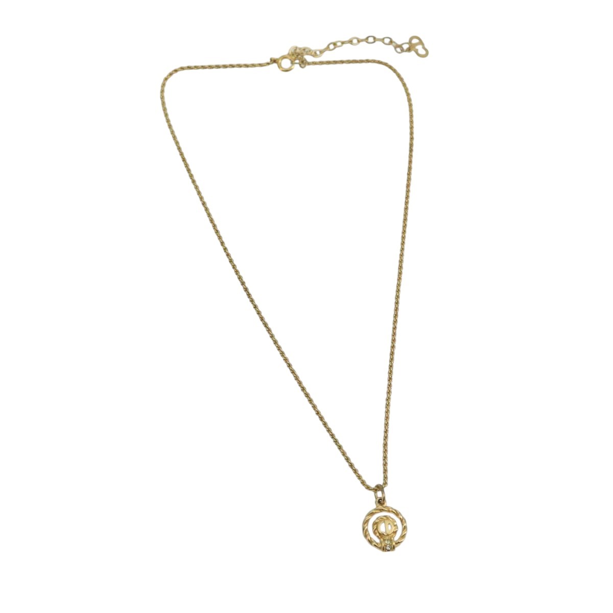 Christian Dior CD Pendant Necklace Metal, GOLD, METAL, Necklace