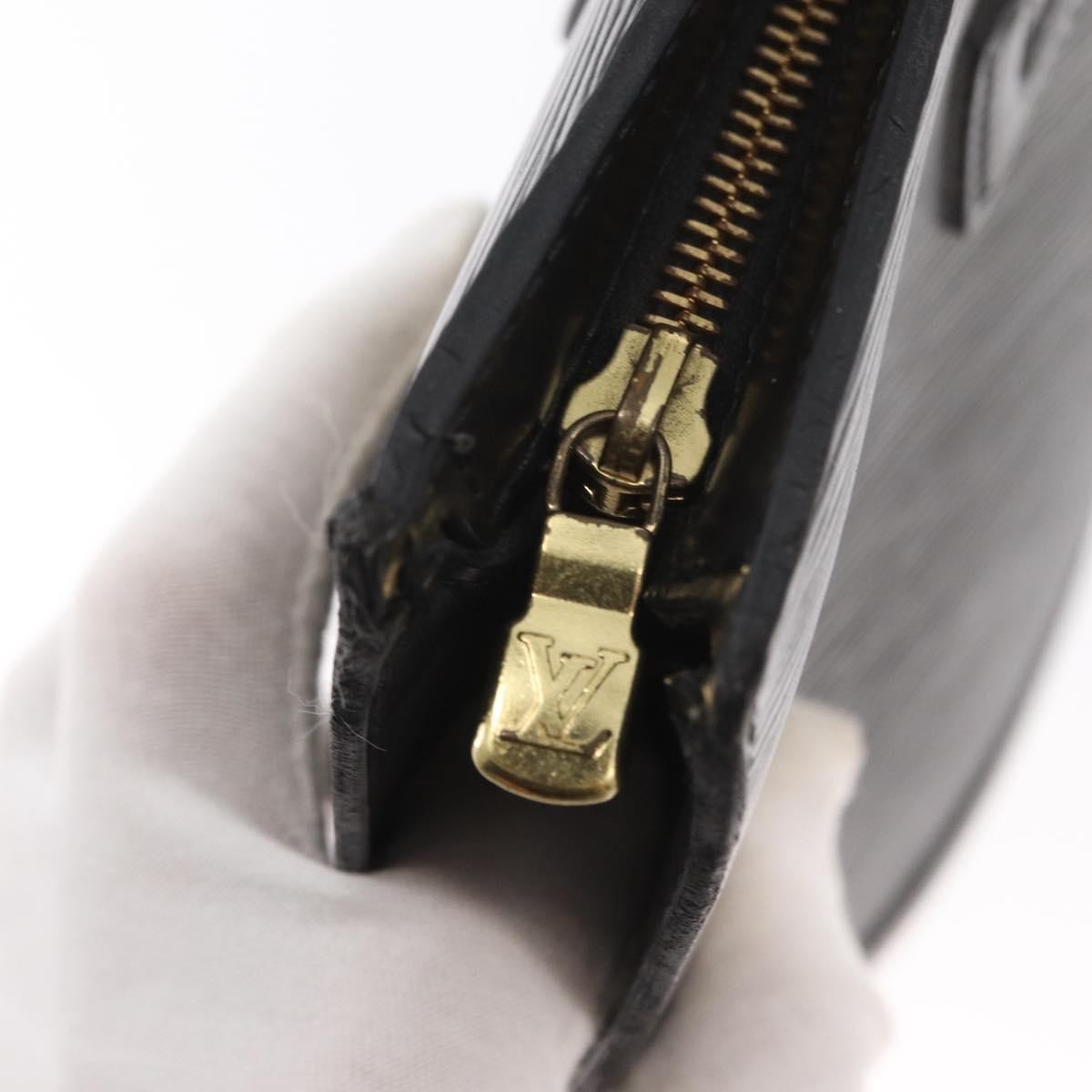 Louis Vuitton Saint Jacques Handbag Epi Leather, BLACK, LEATHER, Handbag