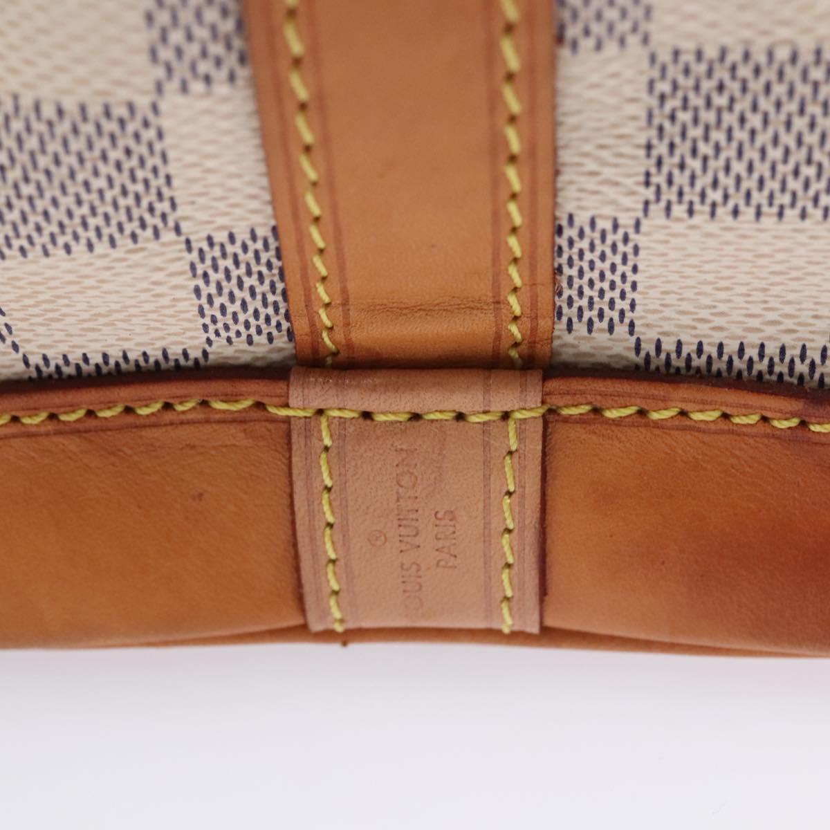 Louis Vuitton Noe Shoulder bag Damier azur, WHITE, CANVAS, Shoulder bag