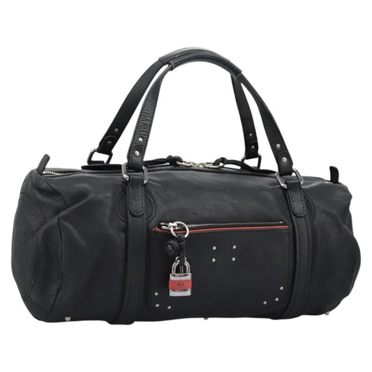 Chloe Paddington Lock Handbag Leather, BLACK, LEATHER, Handbag