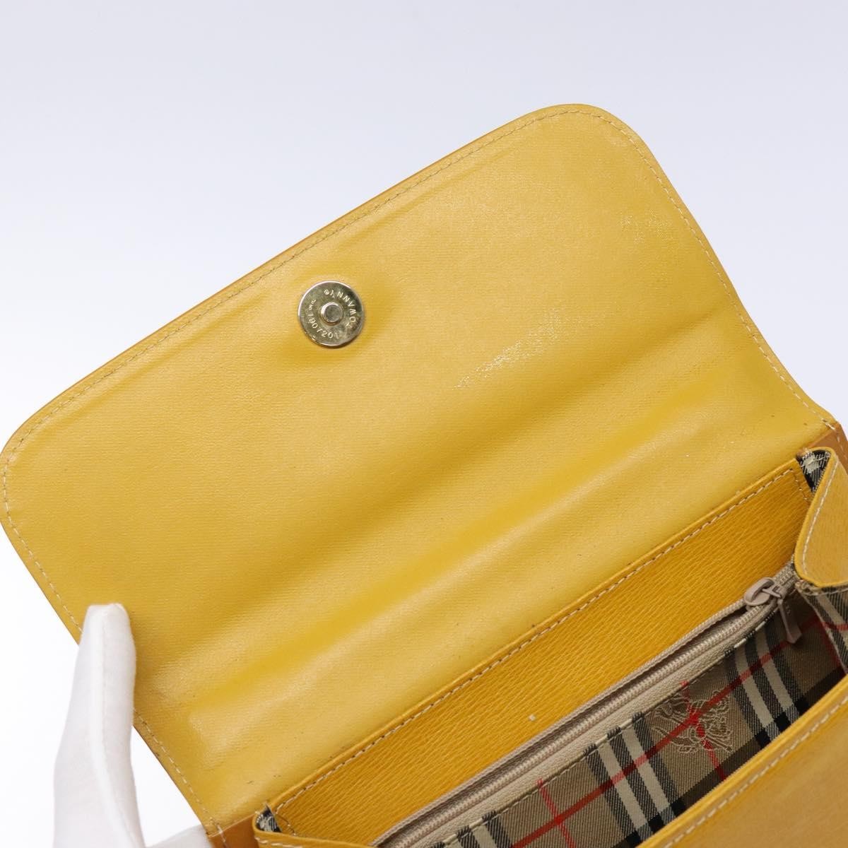 Burberry Vintage Handbag Leather, YELLOW, LEATHER, Handbag