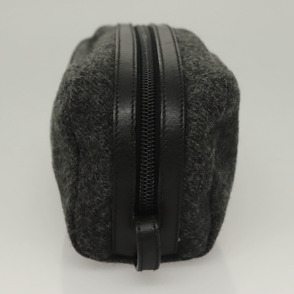 Prada Pochette Wool, BLACK, WOOL, Clutche & pouche