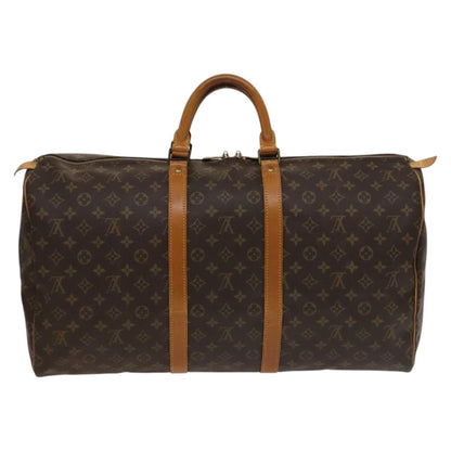 Louis Vuitton Keepall Bag Monogram Canvas, BROWN, CANVAS, Travel bag