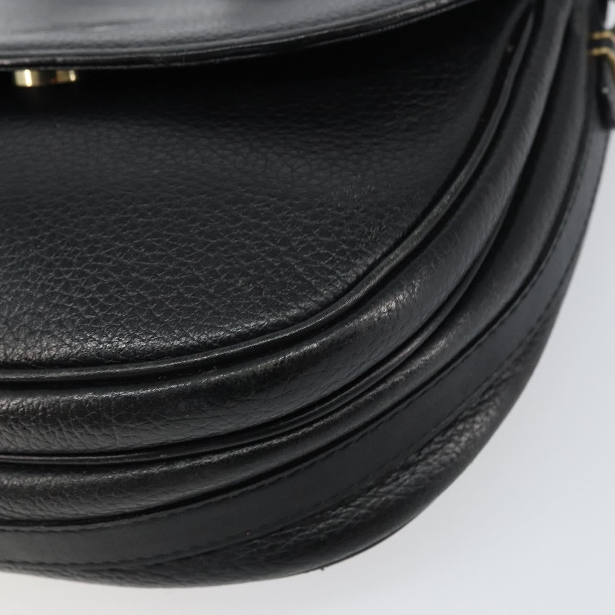 Burberry Vintage Shoulder Bag Leather, BLACK, LEATHER, Shoulder bag