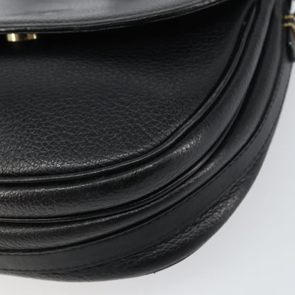 Burberry Vintage Shoulder Bag Leather, BLACK, LEATHER, Shoulder bag