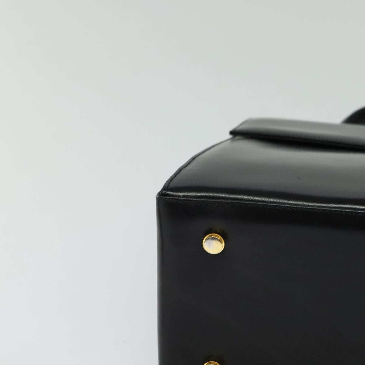 Salvatore Ferragamo Gancini Convertible Top Handle Bag Leather, BLACK, LEATHER, Handbag