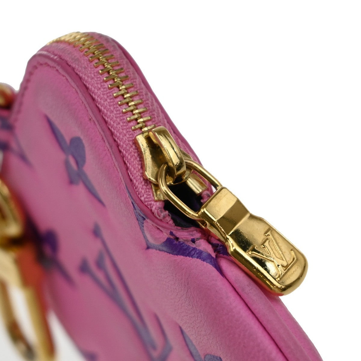 Louis Vuitton Lanyard Multipochette Coin Case Monogram Empreinte, PINK, LEATHER, Wallets