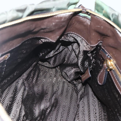 Prada Gaufre Convertible Satchel Tessuto, KHAKI, NYLON, Handbag