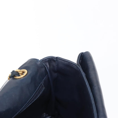 Bally Vintage Shoulder Bag Leather, Navy, Leather, Shoulder Bag