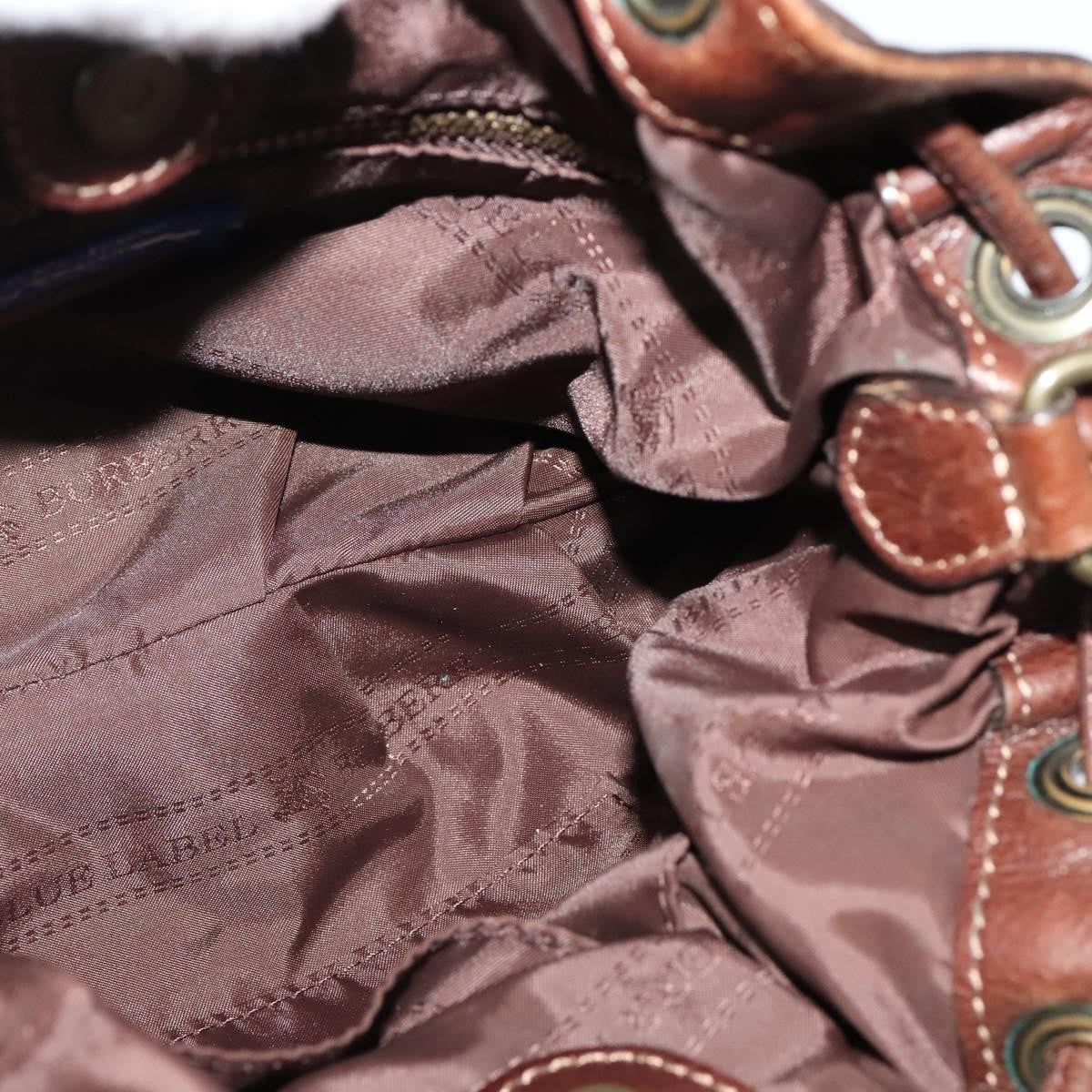 Burberry Blue Label Handbag Wool, BROWN, WOOL, Shoulder bag