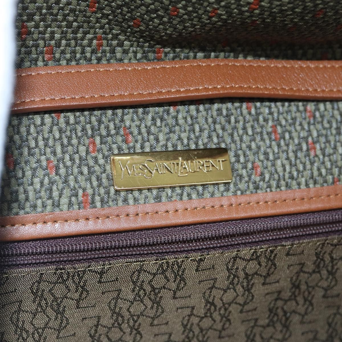 Saint Laurent Vintage Shoulder Bag Canvas, GOLD, PVC, Shoulder bag