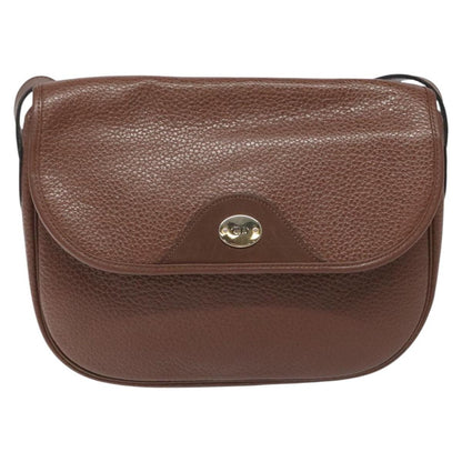 Christian Dior Vintage Shoulder Bag Leather, BROWN, LEATHER, Shoulder bag