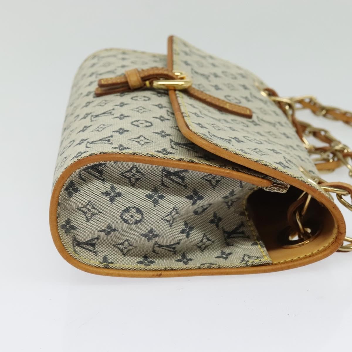 Louis Vuitton Camille Messenger Bag Mini Lin, BLUE, CANVAS, Crossbody bag