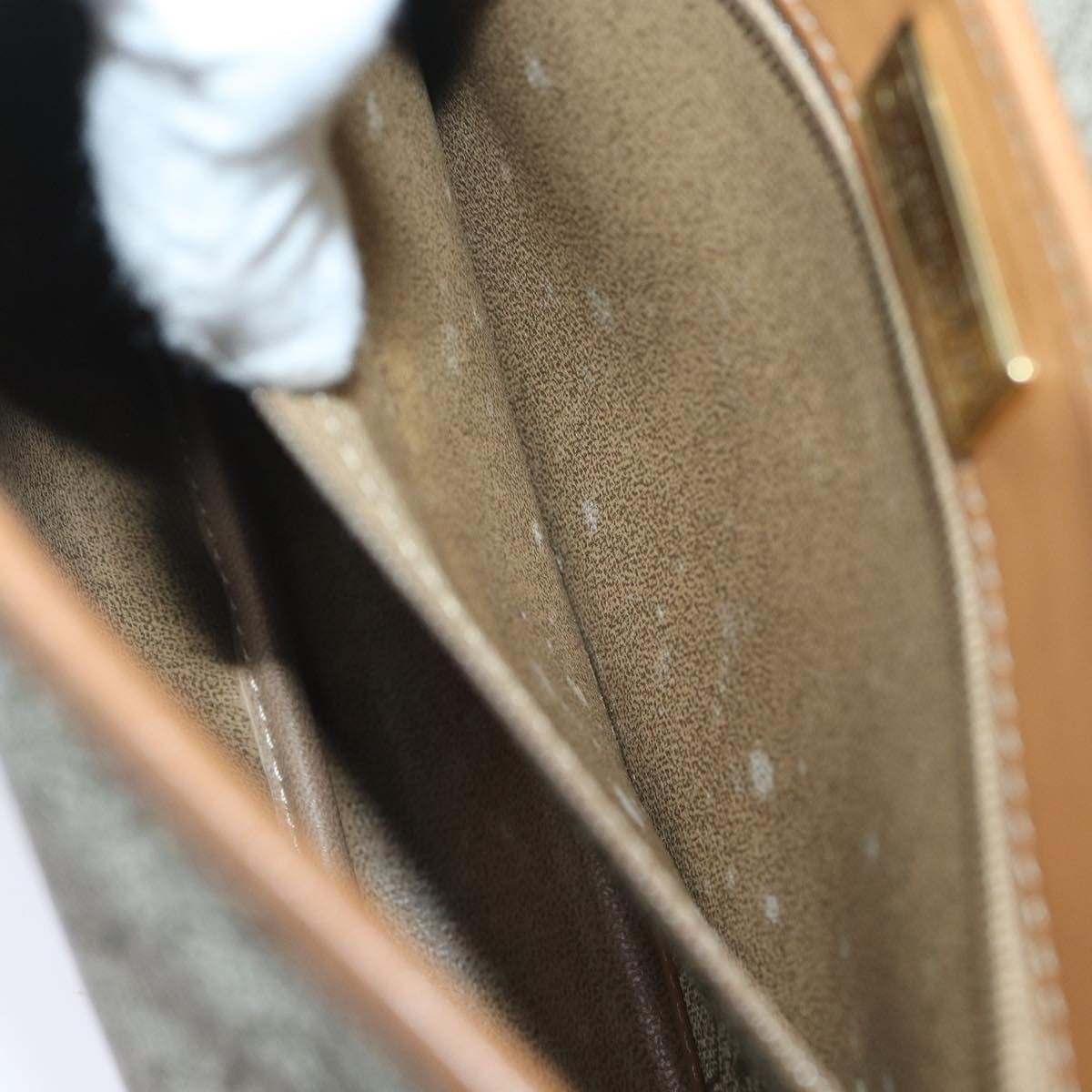 Christian Dior Vintage Honeycomb Flap Crossbody Bag Canvas and Leather, BEIGE, CANVAS, Crossbody bag