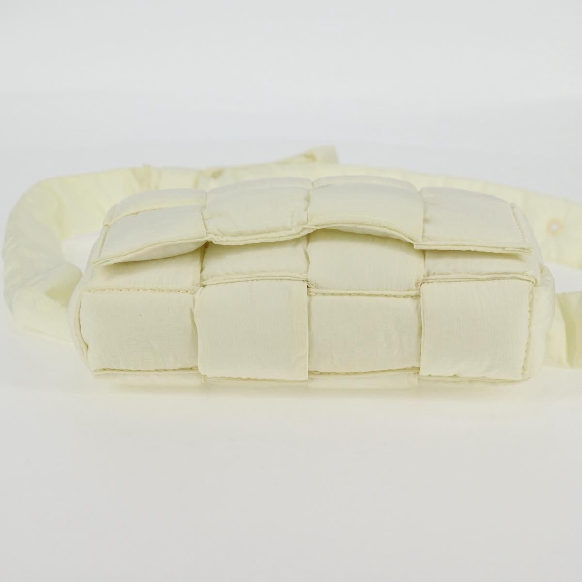 Bottega Veneta Padded Tech Cassette Crossbody Bag Intrecciato Nylon, WHITE, SYNTHETIC, Crossbody bag