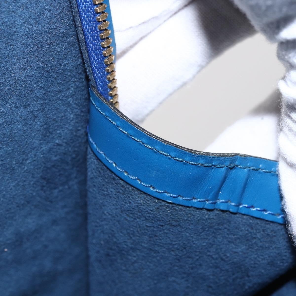 Louis Vuitton Lussac Handbag Epi Leather, BLUE, LEATHER, Shoulder bag