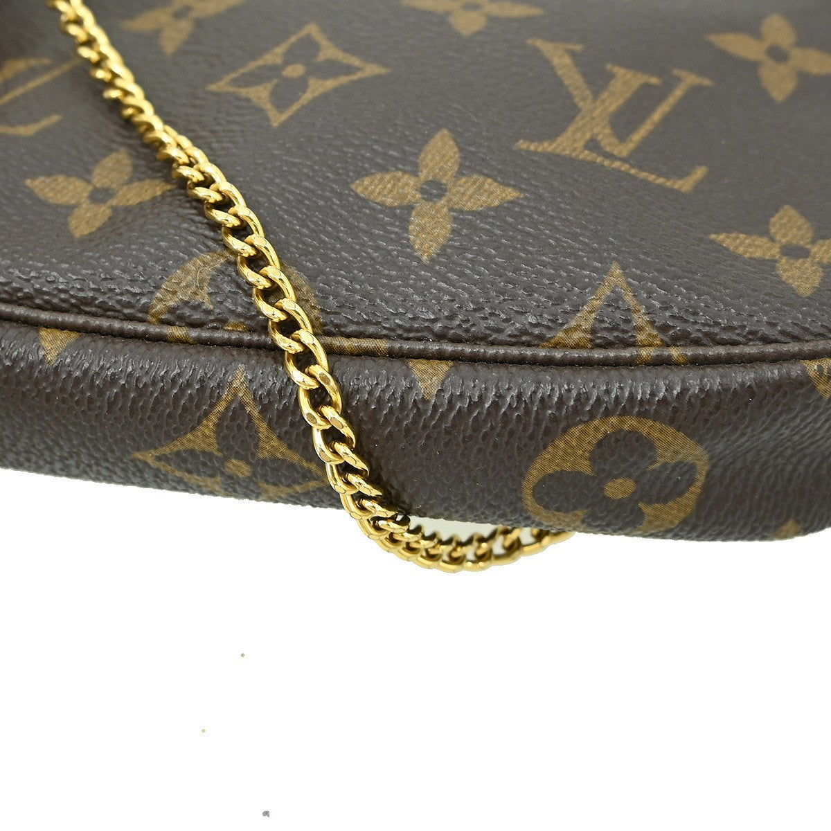 Louis Vuitton Pochette Accessoires Monogram Canvas, BROWN, CANVAS, Clutche & pouche