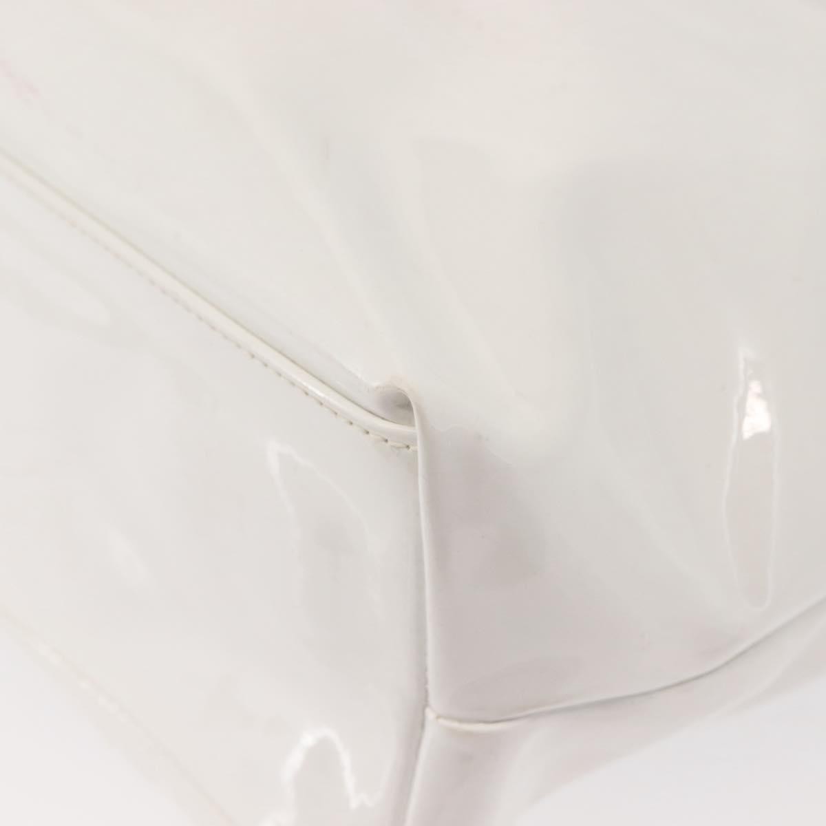 Salvatore Ferragamo Gancini Tote Patent leather, WHITE, PATENT_LEATHER, Tote bag