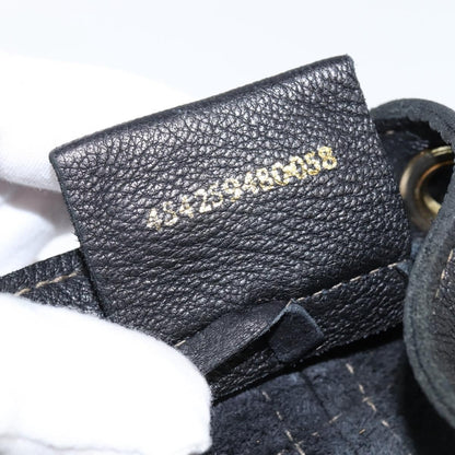 Fendi Logo Flap Drawstring Backpack Leather, BLACK, LEATHER, Backpack