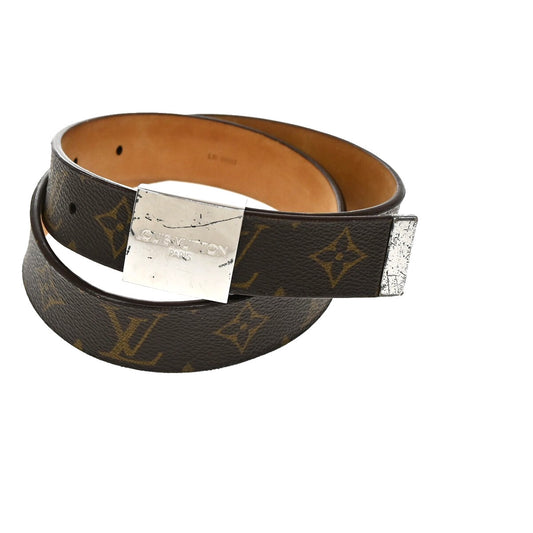 Louis Vuitton Ceinture Carre Belt Monogram Canvas, BROWN, CANVAS, Belts