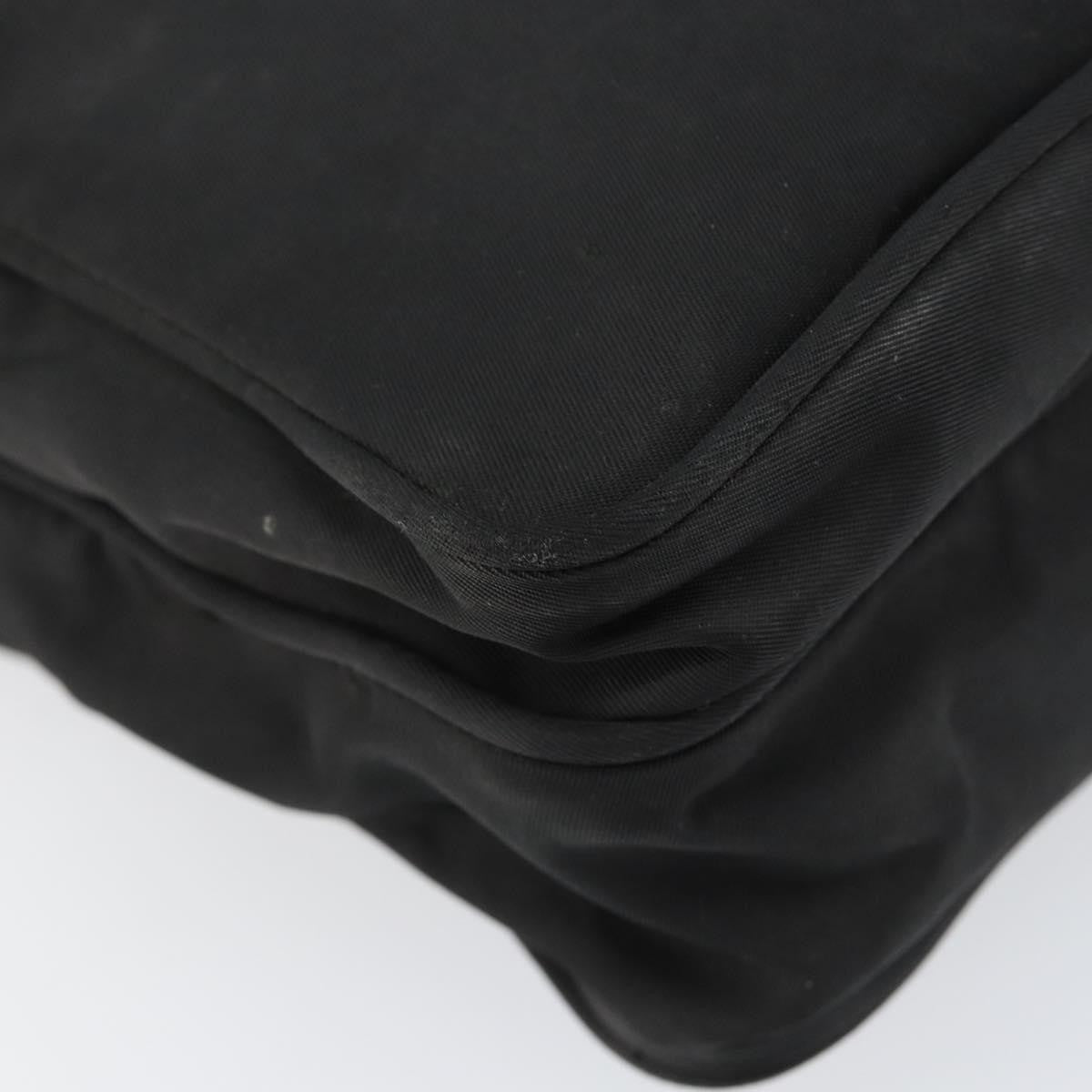 Prada Front Pocket Messenger Bag Tessuto, BLACK, NYLON, Shoulder bag