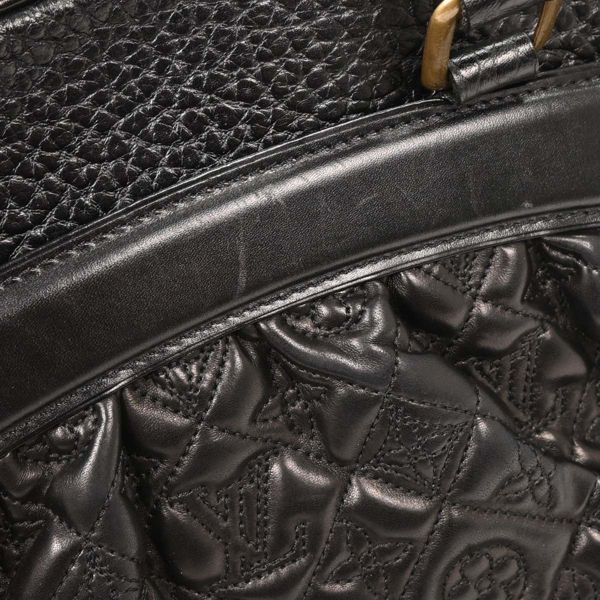 Louis Vuitton Mizi Vienna Handbag Monogram Quilted Lambskin, BLACK, LEATHER, Handbag